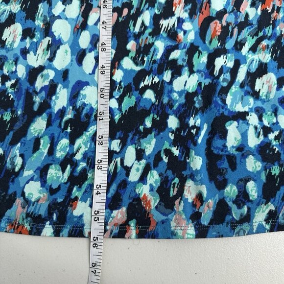 Soft Surroundings Brooke Maxi Dress Size 3X Blue Exotic Aqua Jersey - Picture 8 of 10